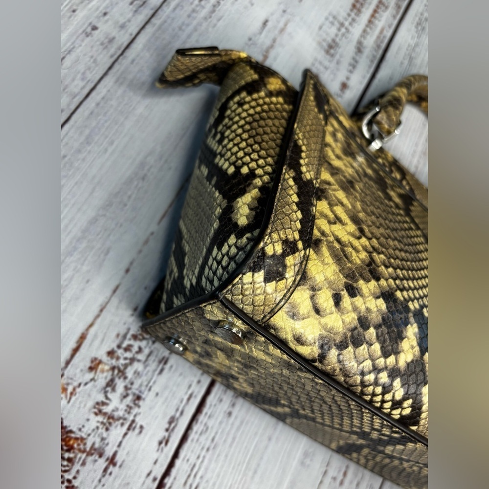 Michael Kors Snake Skin Embossed Satchel - Picture 9 of 16